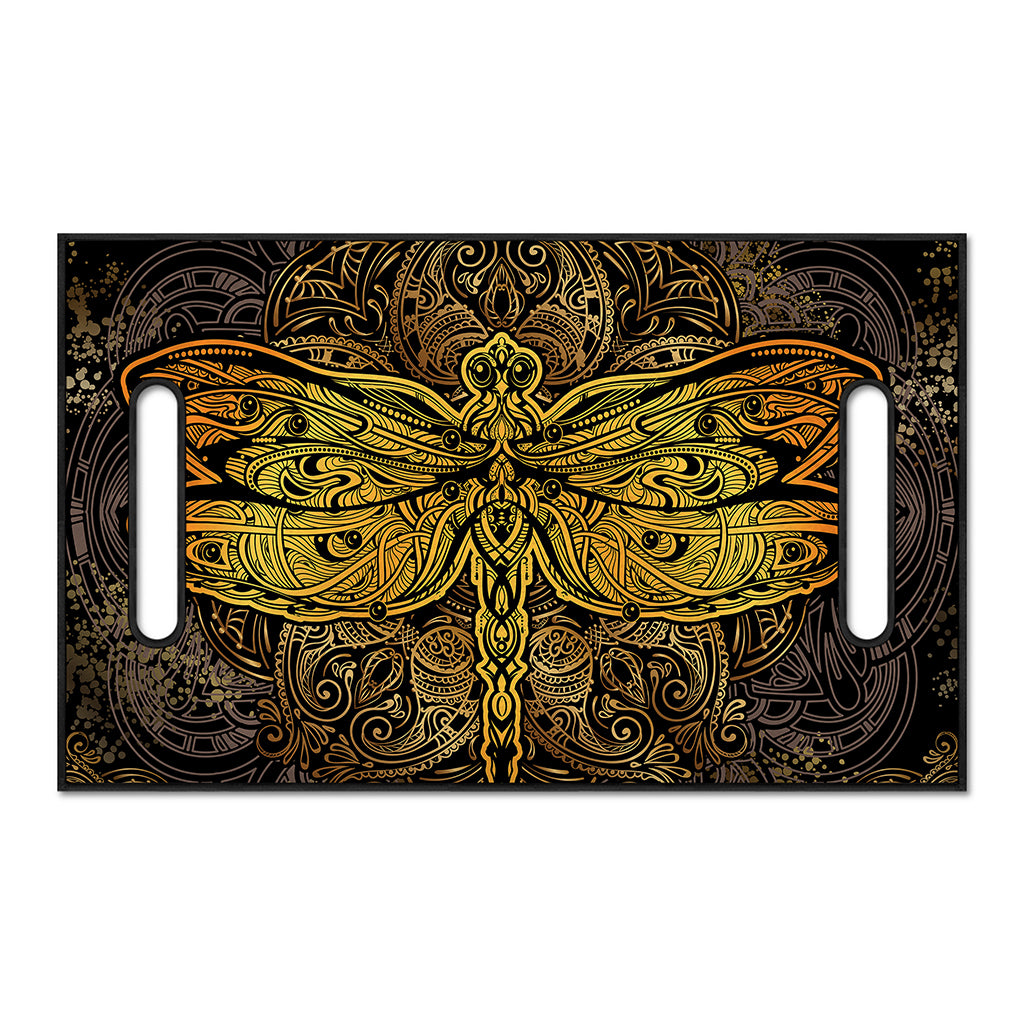 Gold Boho Dragonfly Print Golf Cart Seat Cover
