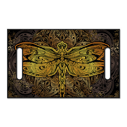 Gold Boho Dragonfly Print Golf Cart Seat Cover