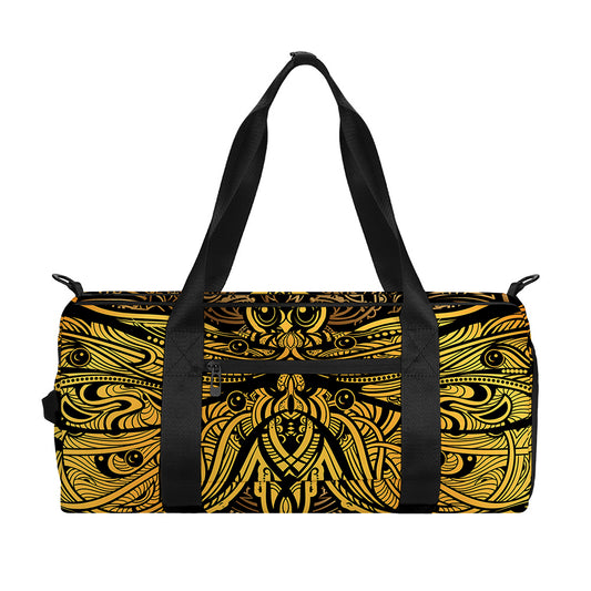 Gold Boho Dragonfly Print Gym Bag