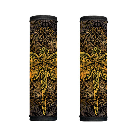 Gold Boho Dragonfly Print Handle Covers