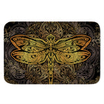 Gold Boho Dragonfly Print Indoor Door Mat