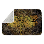Gold Boho Dragonfly Print Indoor Door Mat