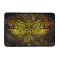 Gold Boho Dragonfly Print Kitchen Mat