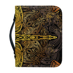 Gold Boho Dragonfly Print Leather Bible Cover