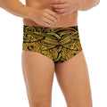 Gold Boho Dragonfly Print Men's Briefs