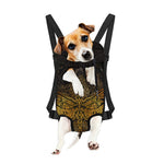 Gold Boho Dragonfly Print Pet Carrier Backpack