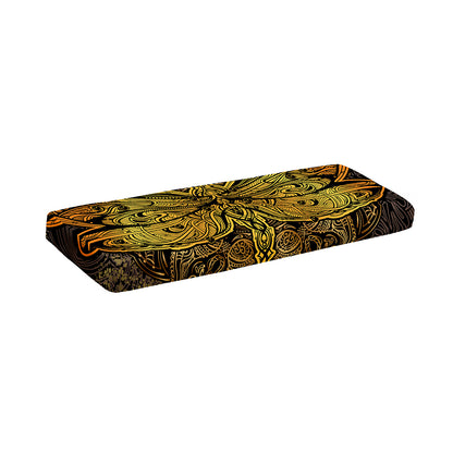 Gold Boho Dragonfly Print Piano Keyboard Cover