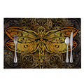 Gold Boho Dragonfly Print Placemat