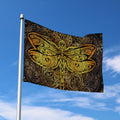 Gold Boho Dragonfly Print Polyester Flag