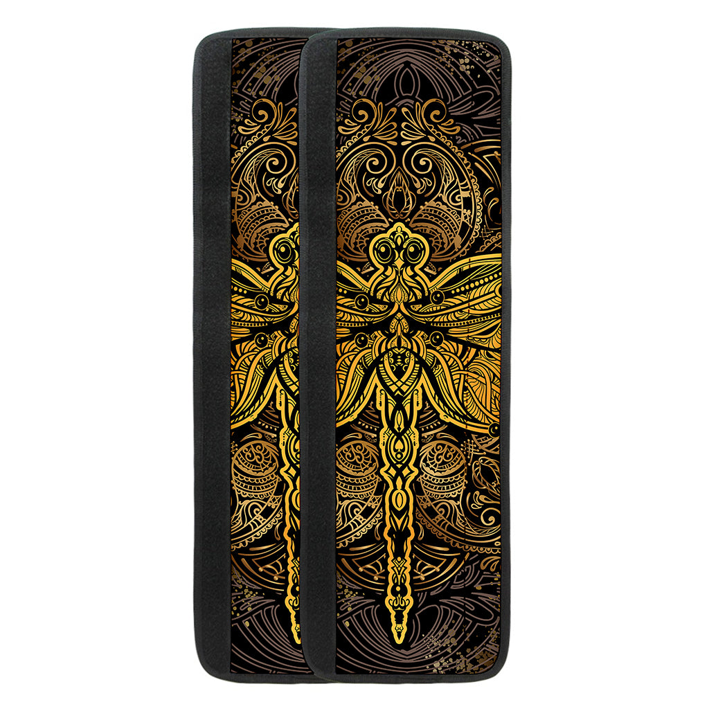 Gold Boho Dragonfly Print Refrigerator Handle Covers