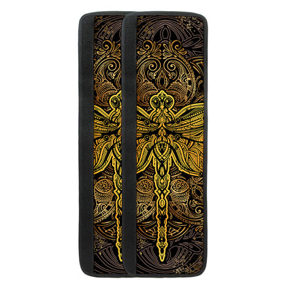 Gold Boho Dragonfly Print Refrigerator Handle Covers