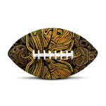 Gold Boho Dragonfly Print Rugby Ball