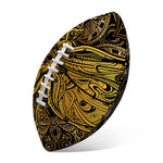 Gold Boho Dragonfly Print Rugby Ball