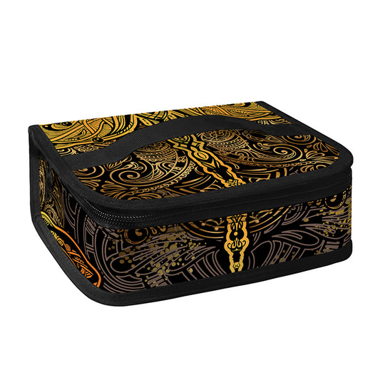 Gold Boho Dragonfly Print Small Lunch Bag
