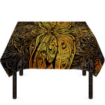Gold Boho Dragonfly Print Tablecloth