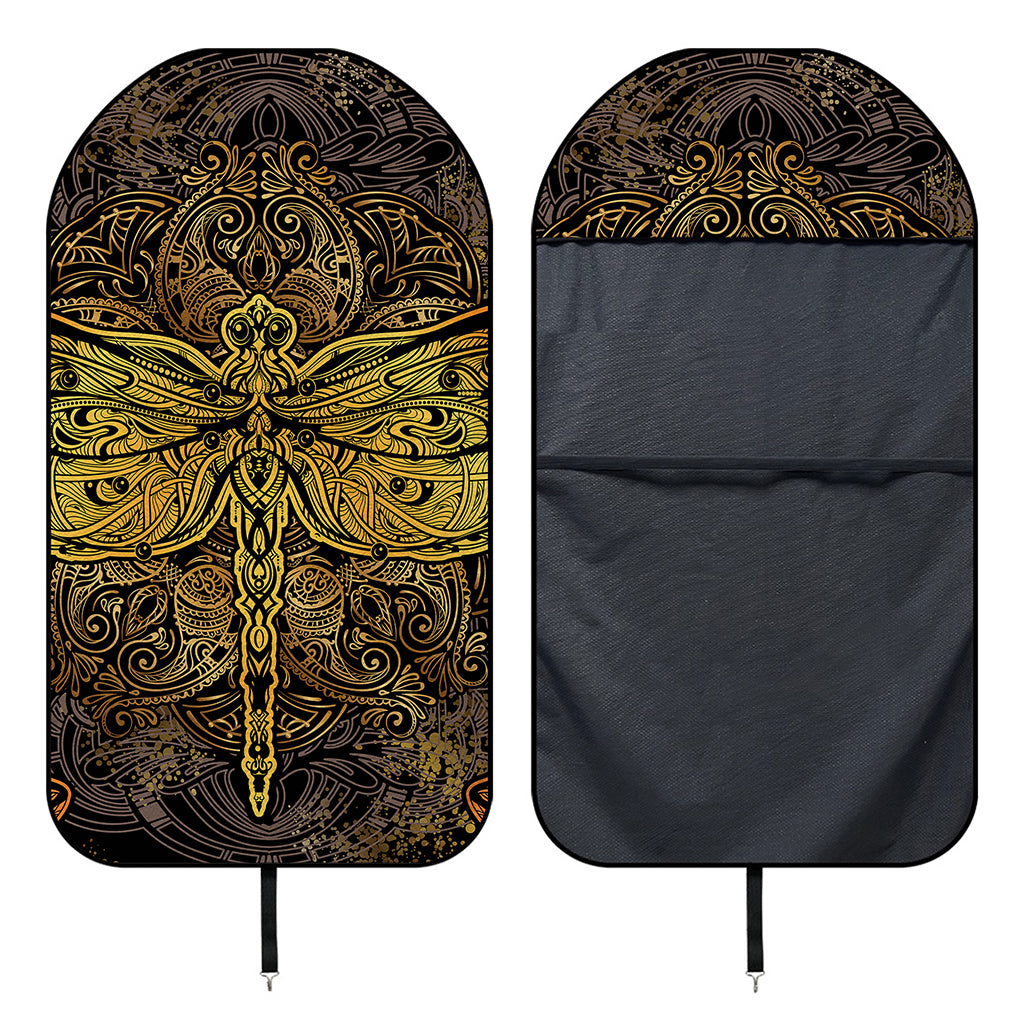 Gold Boho Dragonfly Print Waterproof Car Seat Cover