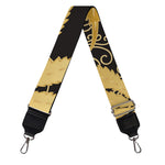 Gold Cannabis Leaf Pattern Print Bag Strap