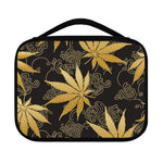 Gold Cannabis Leaf Pattern Print Classic Bible Case