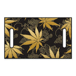 Gold Cannabis Leaf Pattern Print Golf Cart Seat Cover