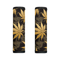 Gold Cannabis Leaf Pattern Print Handle Covers