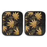 Gold Cannabis Leaf Pattern Print Handle Covers
