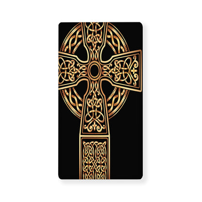 Gold Celtic Knot Cross Print Baby Crib Sheet