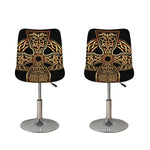 Gold Celtic Knot Cross Print Bar Stool Covers