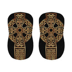Gold Celtic Knot Cross Print Bar Stool Covers
