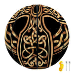 Gold Celtic Knot Cross Print Basketball