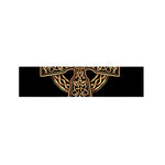 Gold Celtic Knot Cross Print Bed Runner