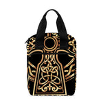Gold Celtic Knot Cross Print Bible Tote Bag