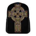 Gold Celtic Knot Cross Print Casual Backpack