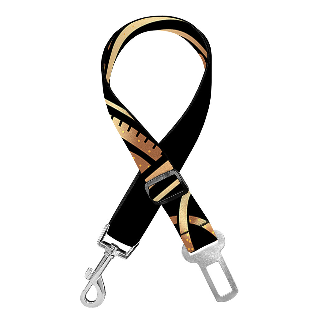 Gold Celtic Knot Cross Print Dog Seat Belt