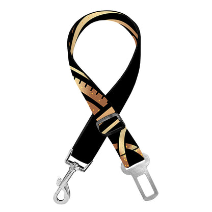 Gold Celtic Knot Cross Print Dog Seat Belt