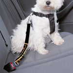 Gold Celtic Knot Cross Print Dog Seat Belt