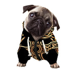 Gold Celtic Knot Cross Print Dog Zip Up Hoodie