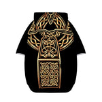 Gold Celtic Knot Cross Print Dog Zip Up Hoodie