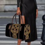 Gold Celtic Knot Cross Print Duffle Bag