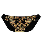 Gold Celtic Knot Cross Print Fanny Pack