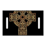 Gold Celtic Knot Cross Print Golf Cart Seat Cover