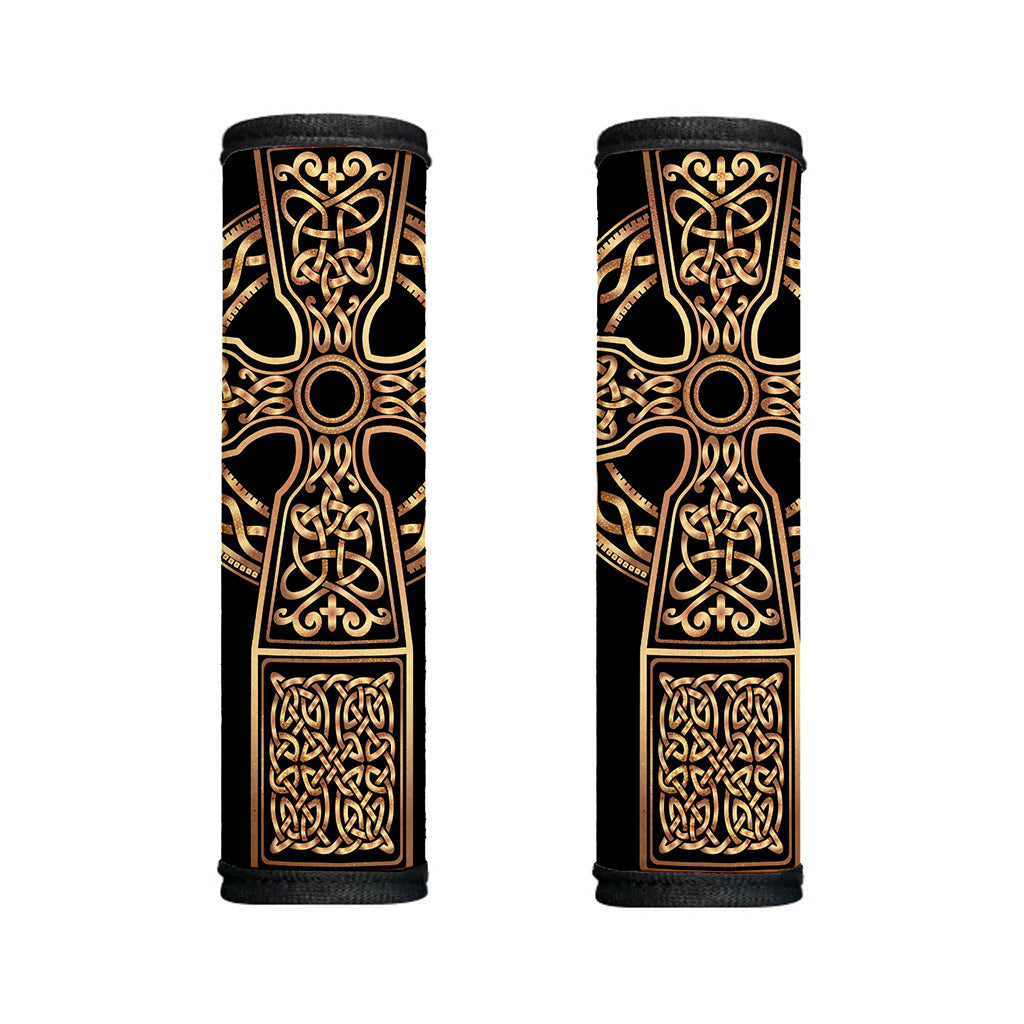 Gold Celtic Knot Cross Print Handle Covers