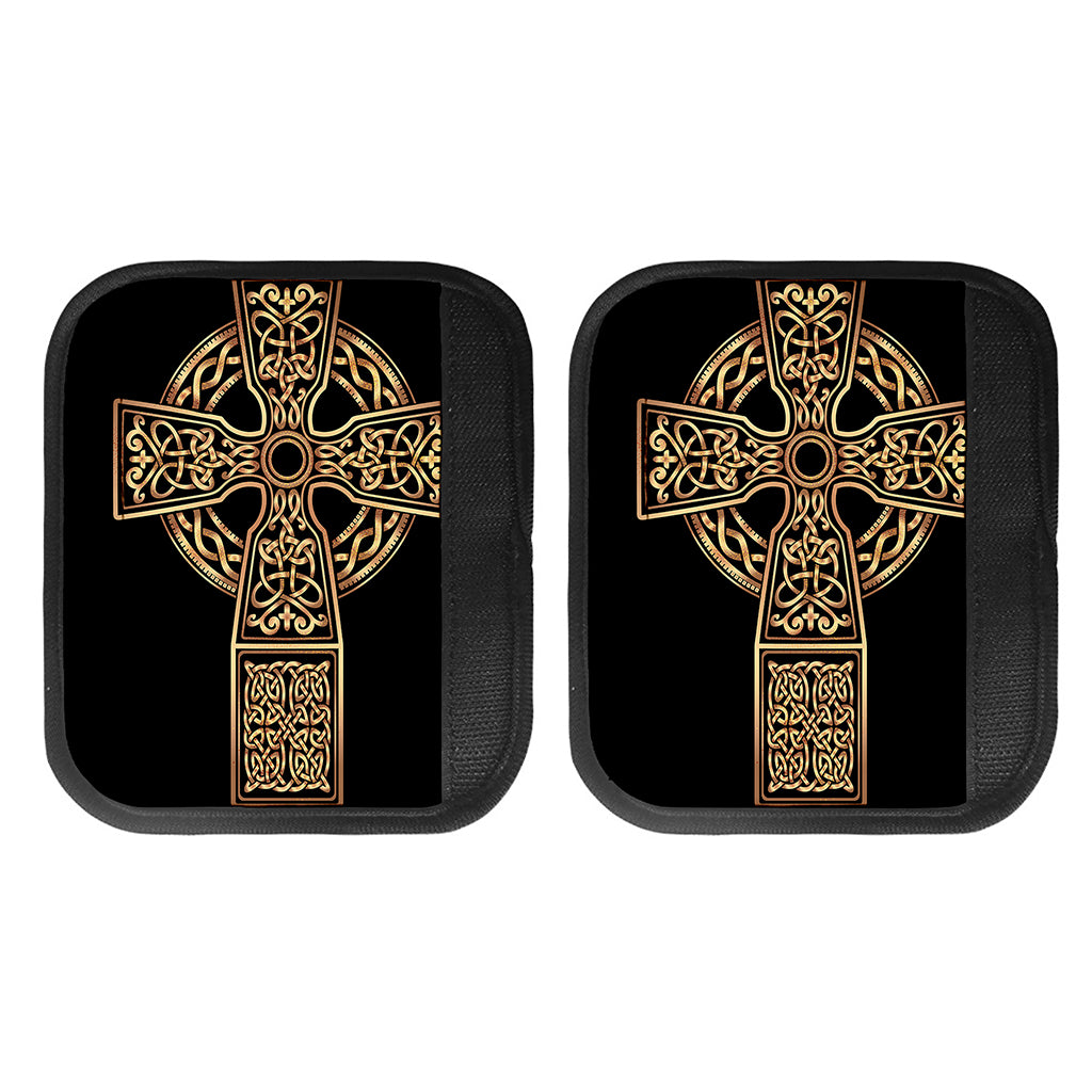 Gold Celtic Knot Cross Print Handle Covers