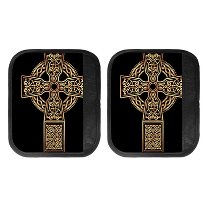 Gold Celtic Knot Cross Print Handle Covers
