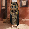 Gold Celtic Knot Cross Print Harem Pants