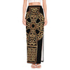 Gold Celtic Knot Cross Print High Slit Maxi Skirt