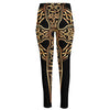 Gold Celtic Knot Cross Print High-Waisted Pocket Leggings