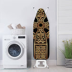 Gold Celtic Knot Cross Print Ironing Board Cover