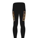Gold Celtic Knot Cross Print Men's leggings