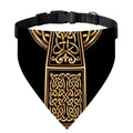 Gold Celtic Knot Cross Print Over The Collar Dog Bandana