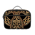 Gold Celtic Knot Cross Print Portable Lunch Bag